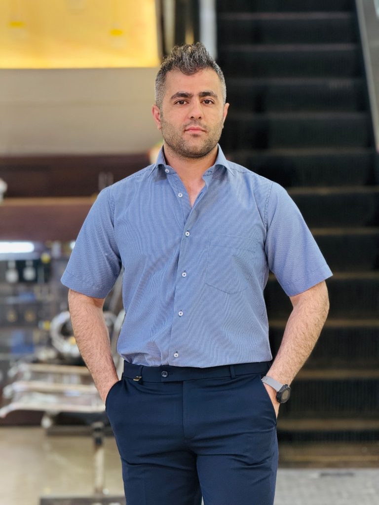 پیراهن آستین کوتاه مجلسی برند MNR سرمه ای