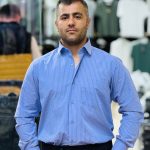 پیراهن مجلسی آستین دار برند mnr آبی